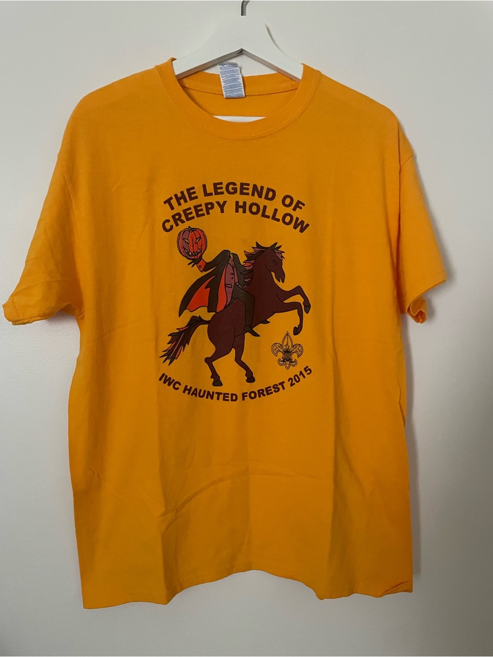 Creepy Hollow Graphic Tee - Orange Short Sleeve